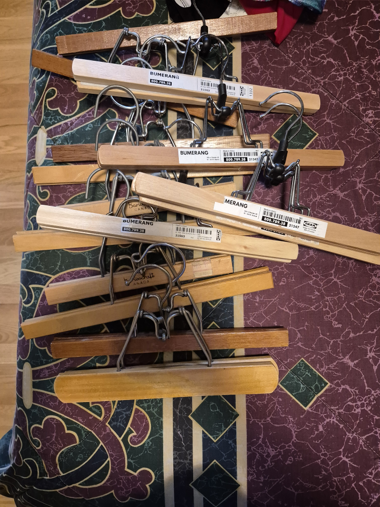 Wood Clothes Hangers .40 cents each