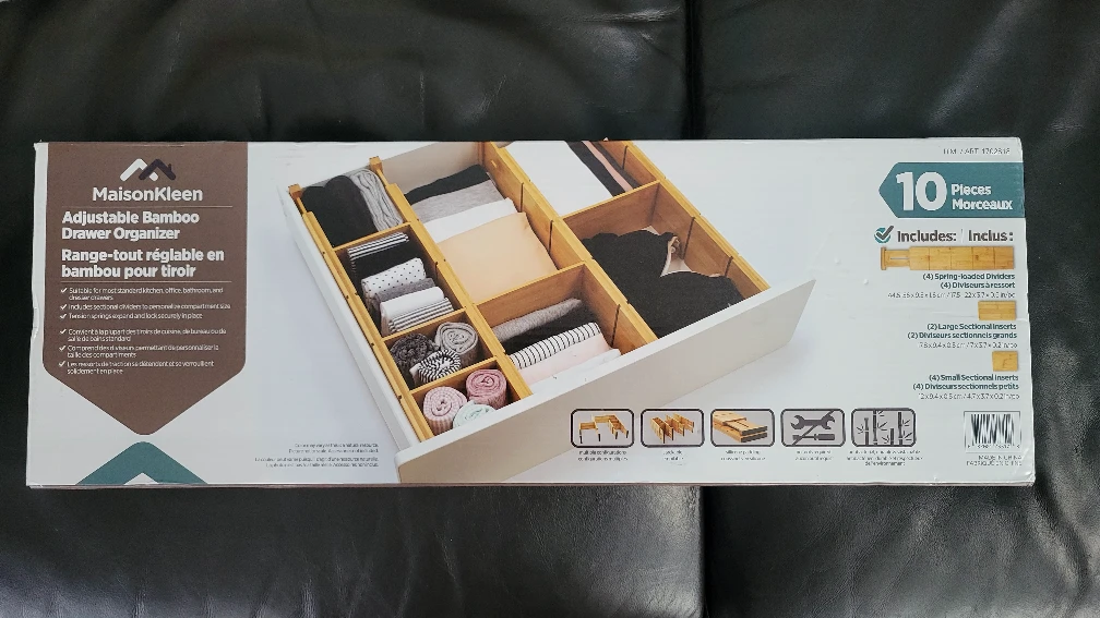 Maison Kleen Adjustable Bamboo Drawer Organizer - photo 3