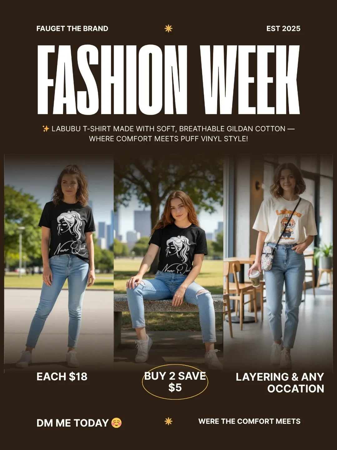 Ladies/Youth T-Shirts Labubu & Puff Vinyl Designs $18