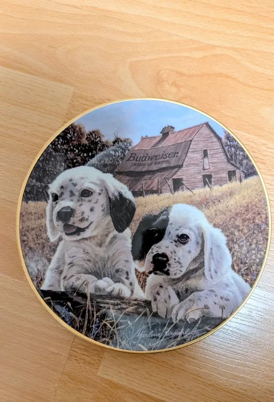 Brand New "Outstanding In Their Field" Collectible Dog Plate