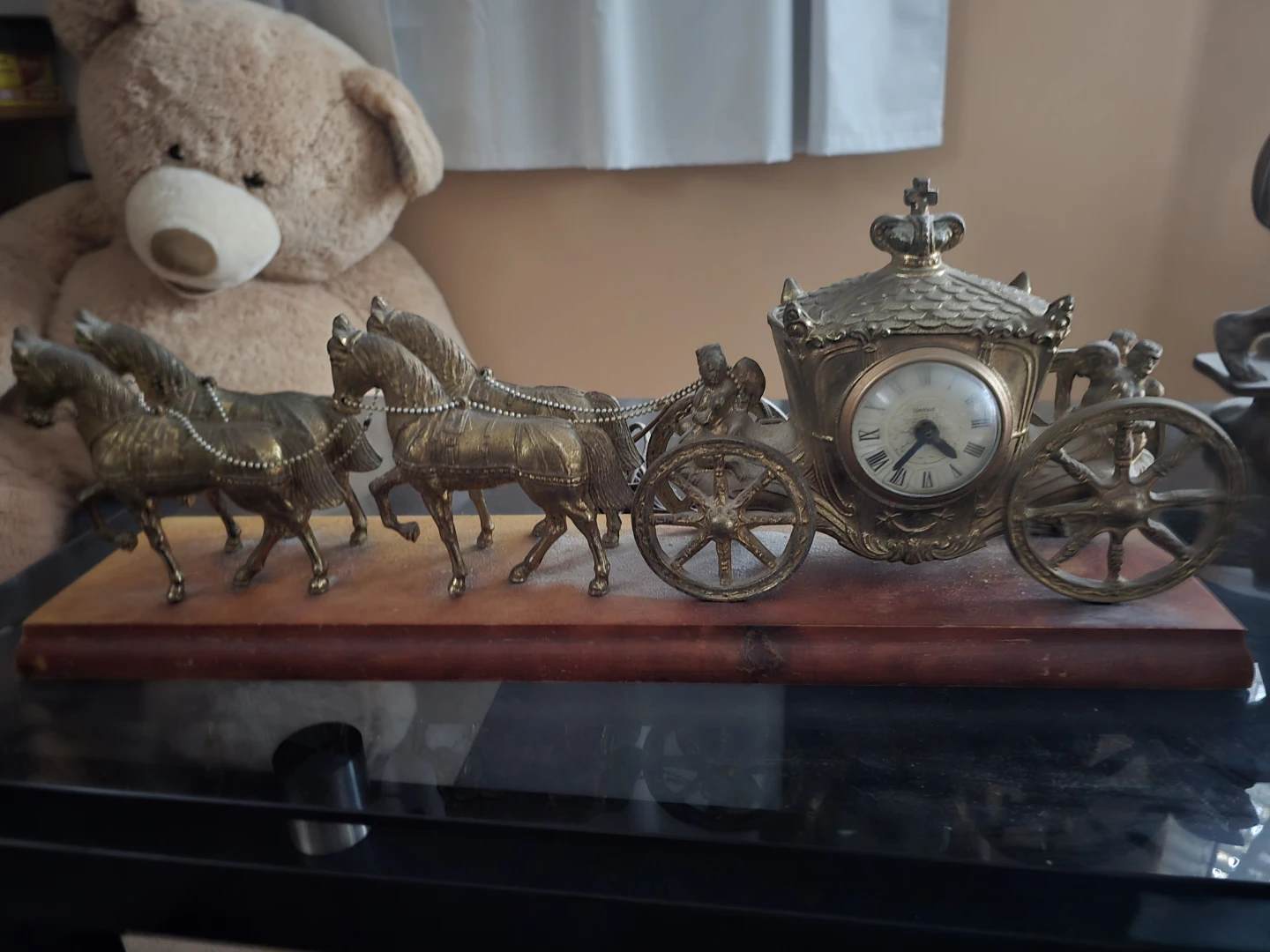 Vintage Carriage Clock with Horses