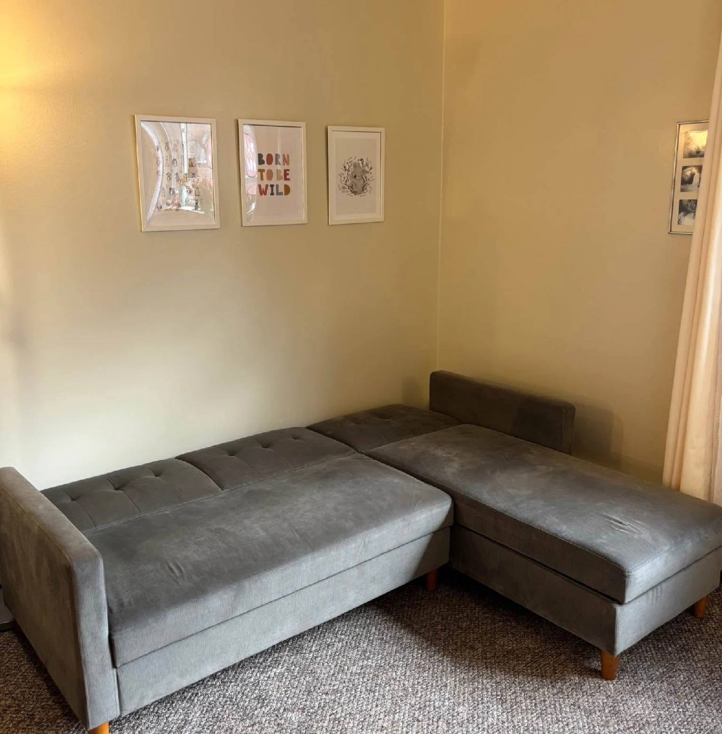 Grey Sectional Sofa with Storage