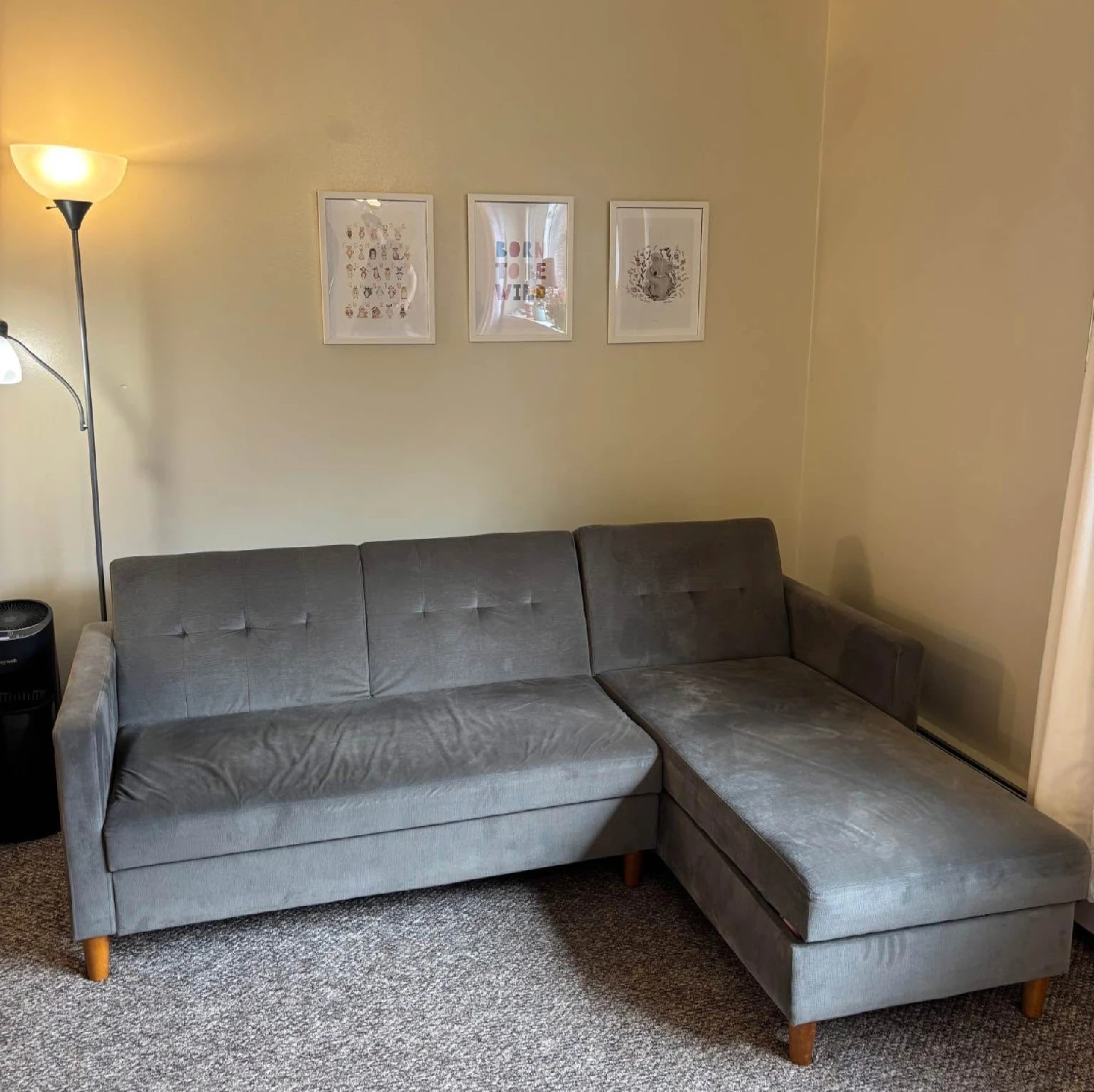 Grey Sectional Sofa with Storage - photo 3