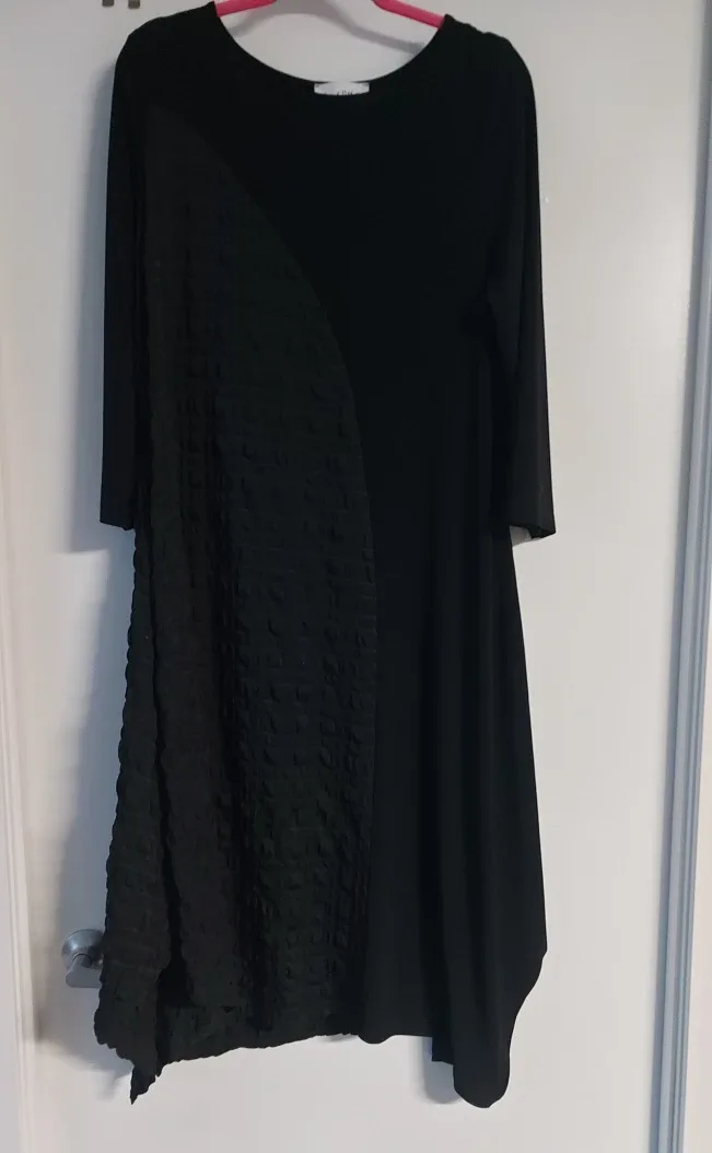 Joseph Ribkoff Black Asymmetrical Dress Size 16