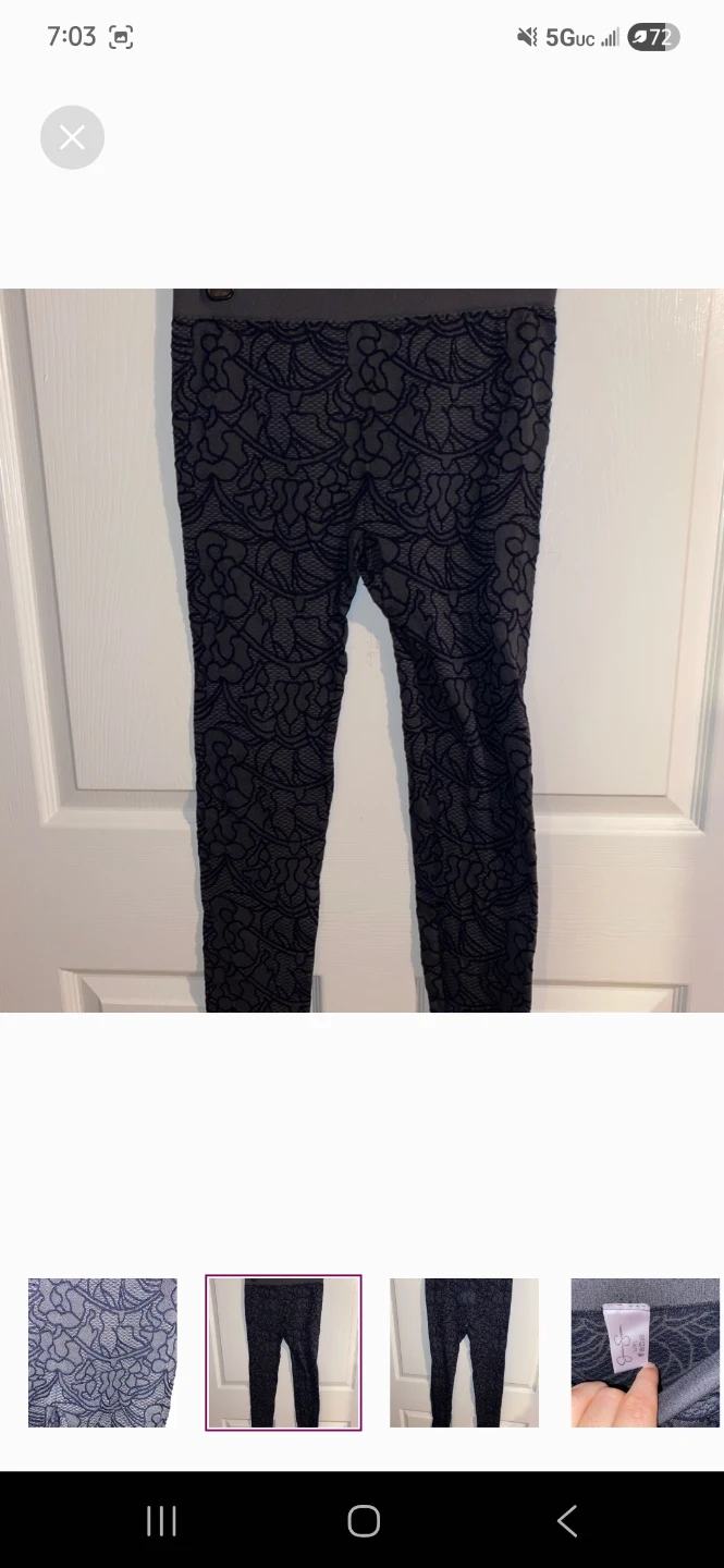 Jessica Simpson leggings blue floral design sz XL