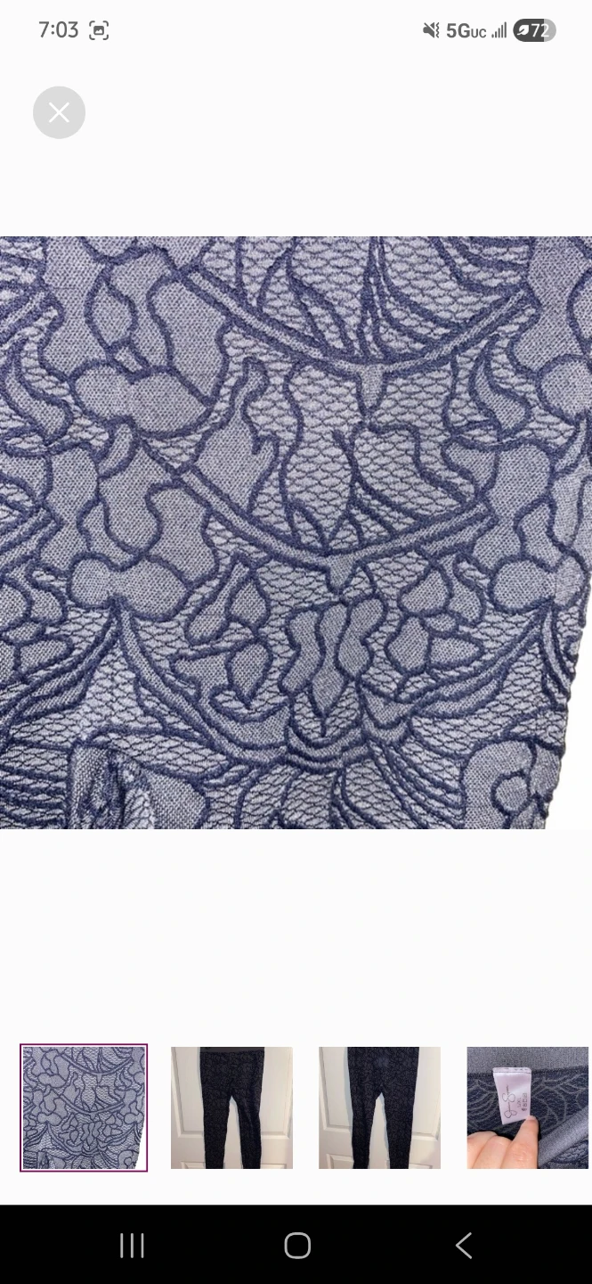 Jessica Simpson leggings blue floral design sz XL - photo 3
