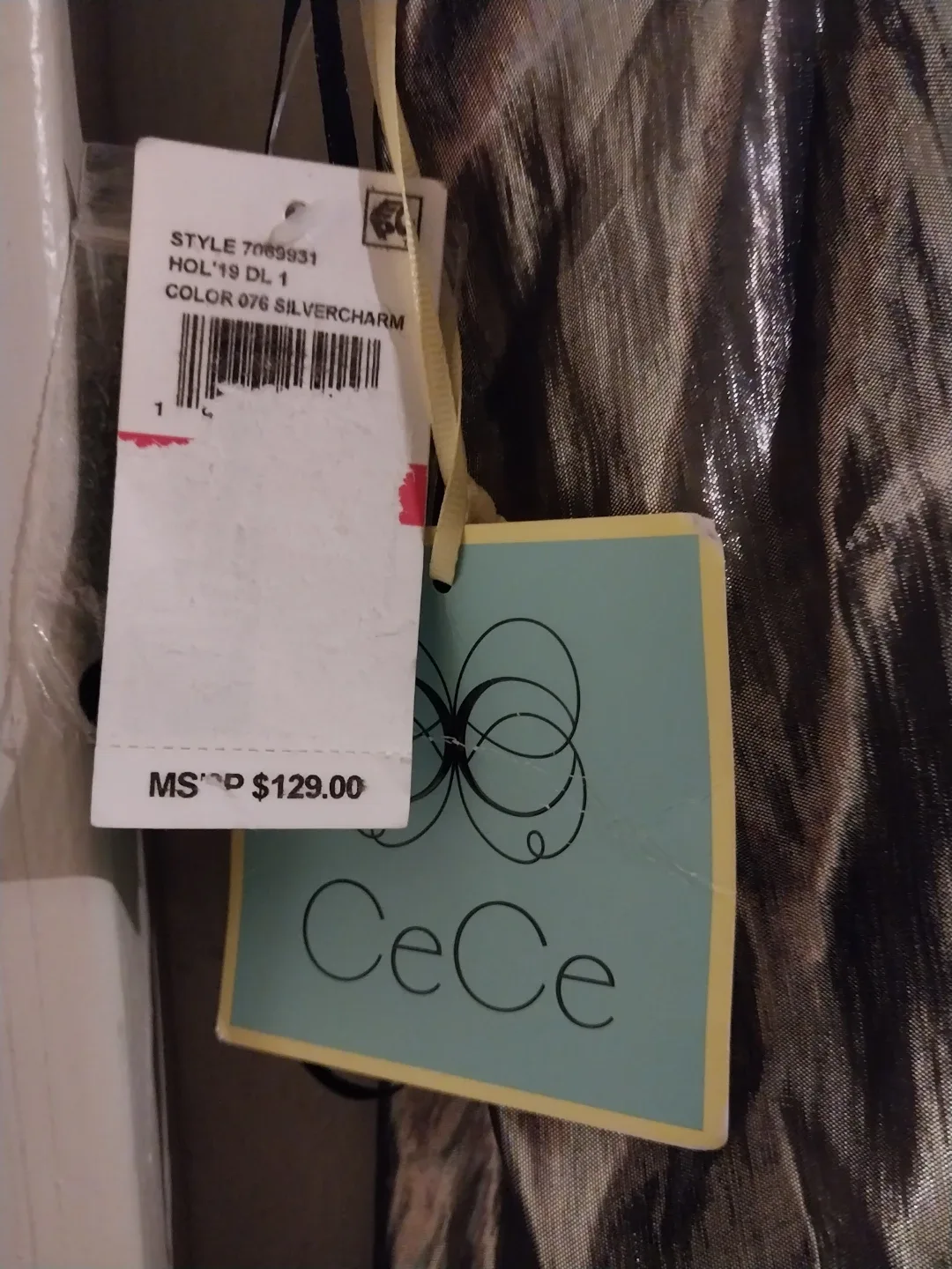 CeCe Silver Charm high neck Dress - Size XS NWT thumbnail
