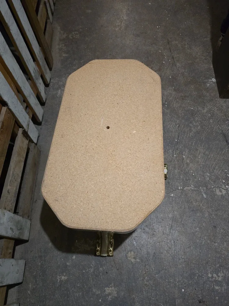 Wooden Table with Metal Legs