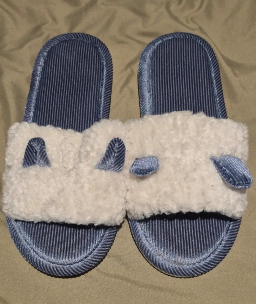 Cute Blue & White Slippers - Size 39-40