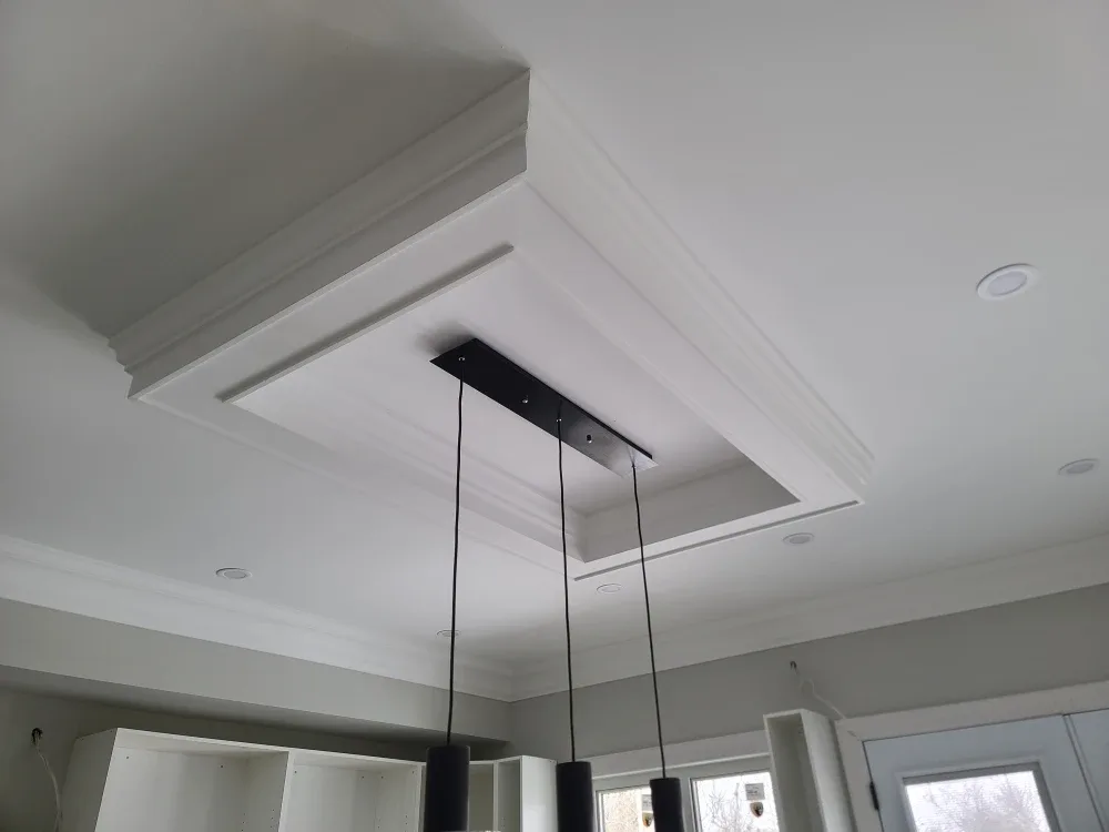 Crown moulding and waffle ceiling supply and install image indicator(6)