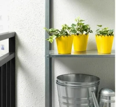 Yellow Flower Pots (Set of 2)