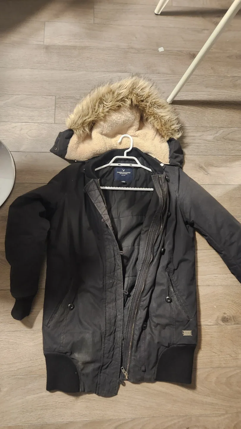 American Eagle Outfitters Black Winter Coat - Men's Size XS image indicator(2)