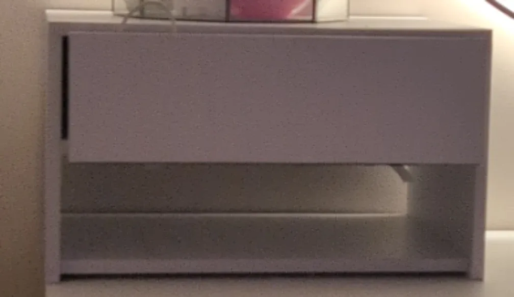 2 White Floating Bedside Tables with Drawer
