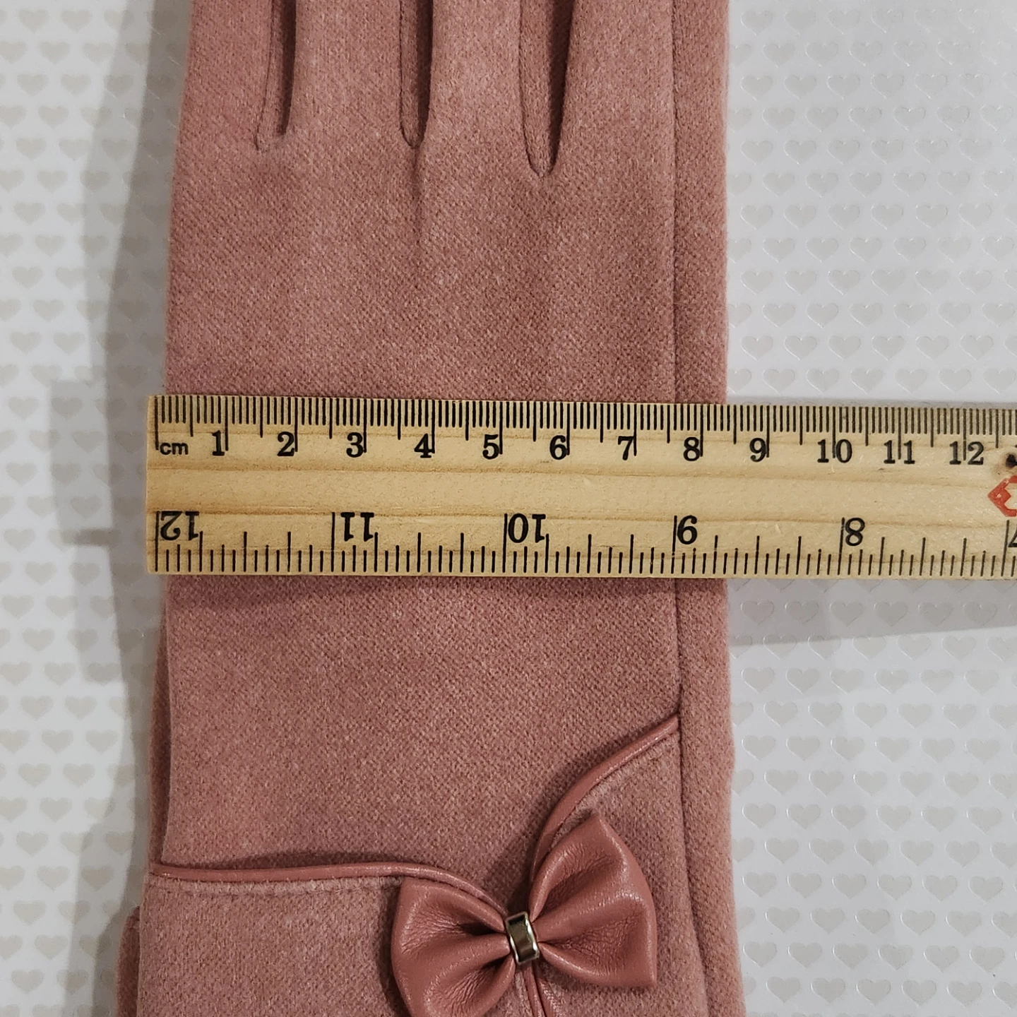Pink Touchscreen Gloves with Bow Detail - photo 5