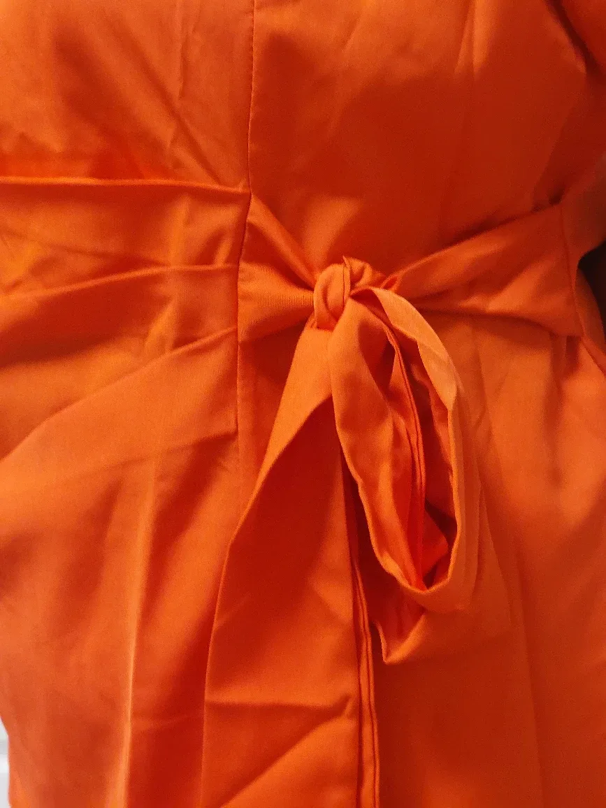 Orange Red Wrap Blouse image indicator(4)