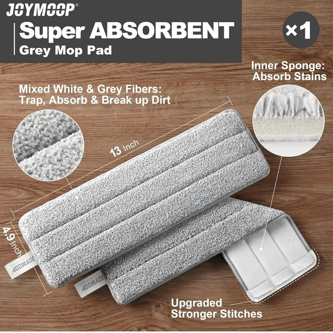 JOYMOOP Grey Mop Pad - Super Absorbent image indicator(2)