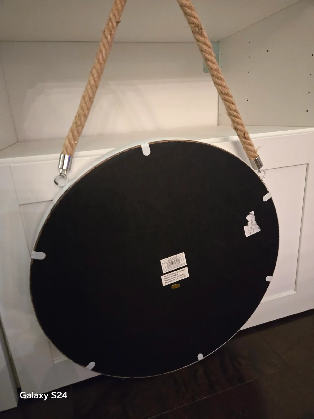 Round Wall Mirror with Rope image indicator(2)