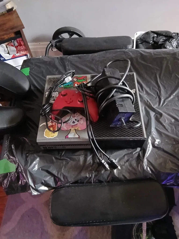 Xbox One S console with controller