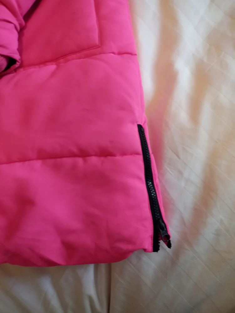 Pink Puffer Coat with Faux Fur Hood - photo 2