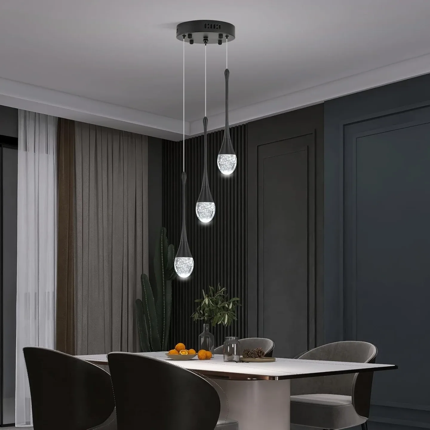 Modern Crystal Chandelier 3-Lights BNIB image indicator(3)