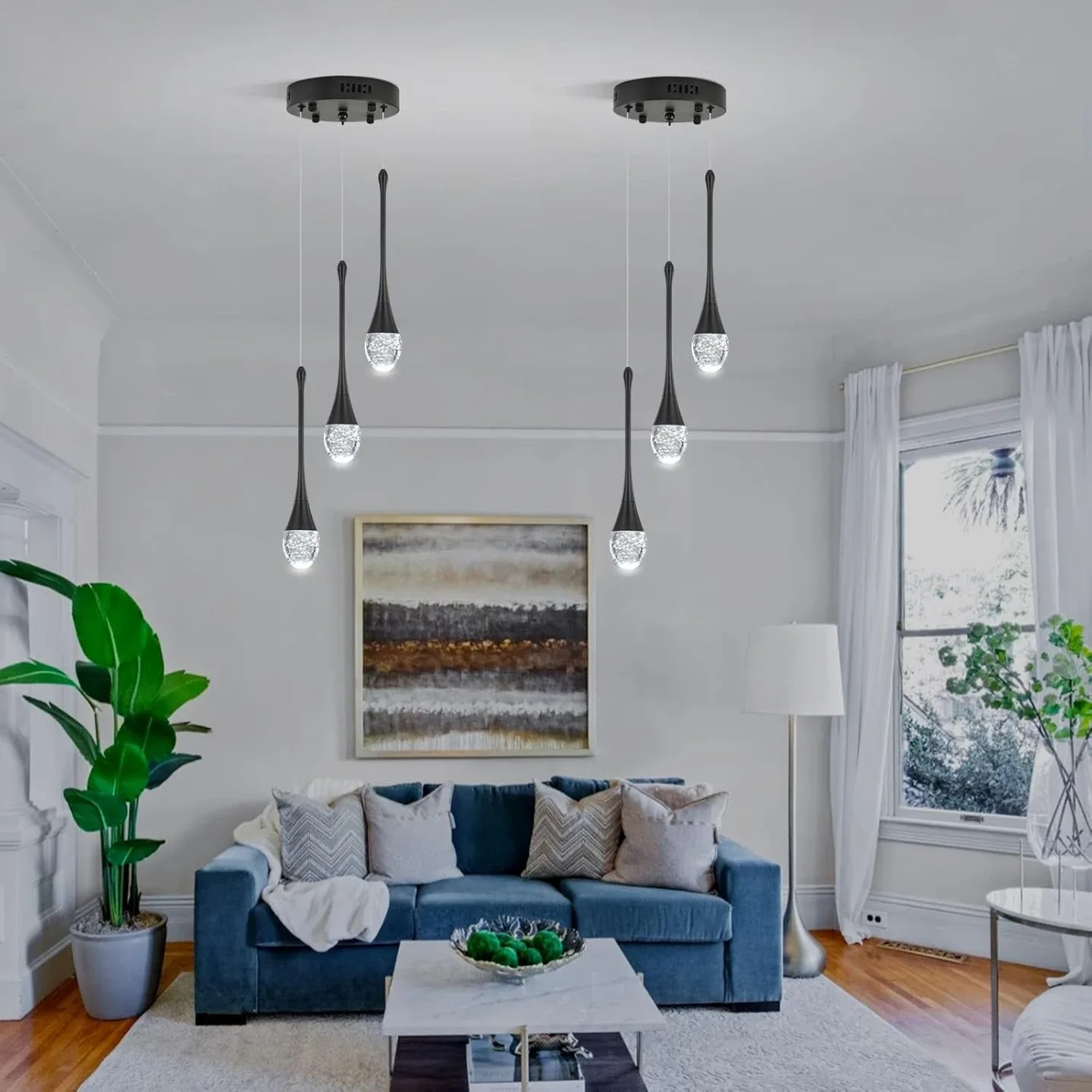 Modern Crystal Chandelier 3-Lights BNIB image indicator(6)