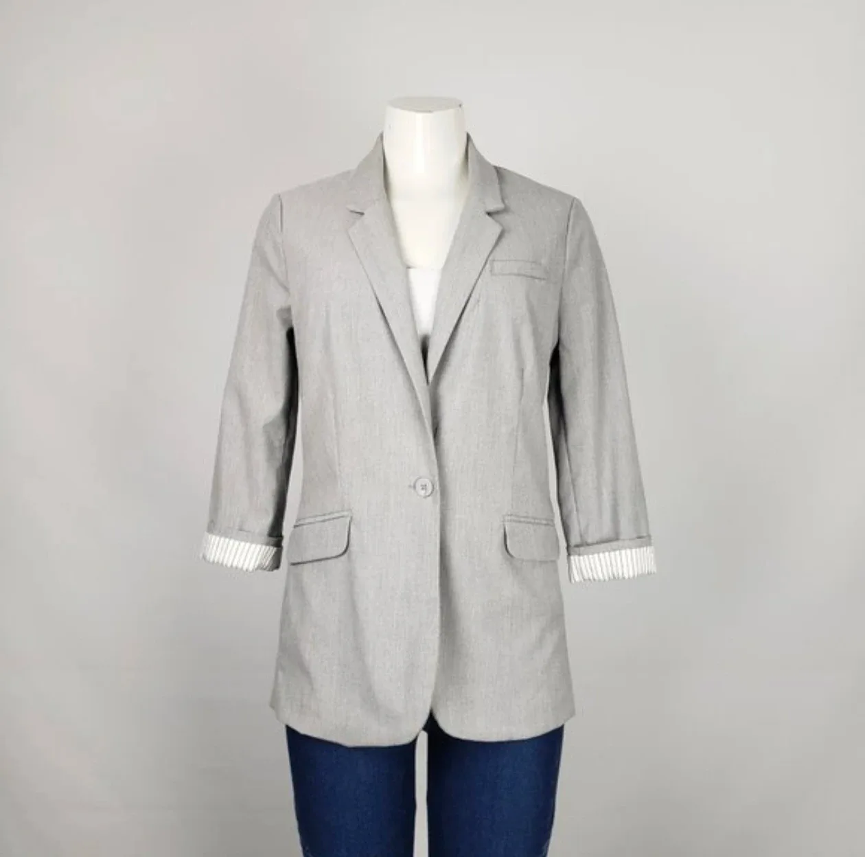 Dynamite Grey Boyfriend Blazer Size M