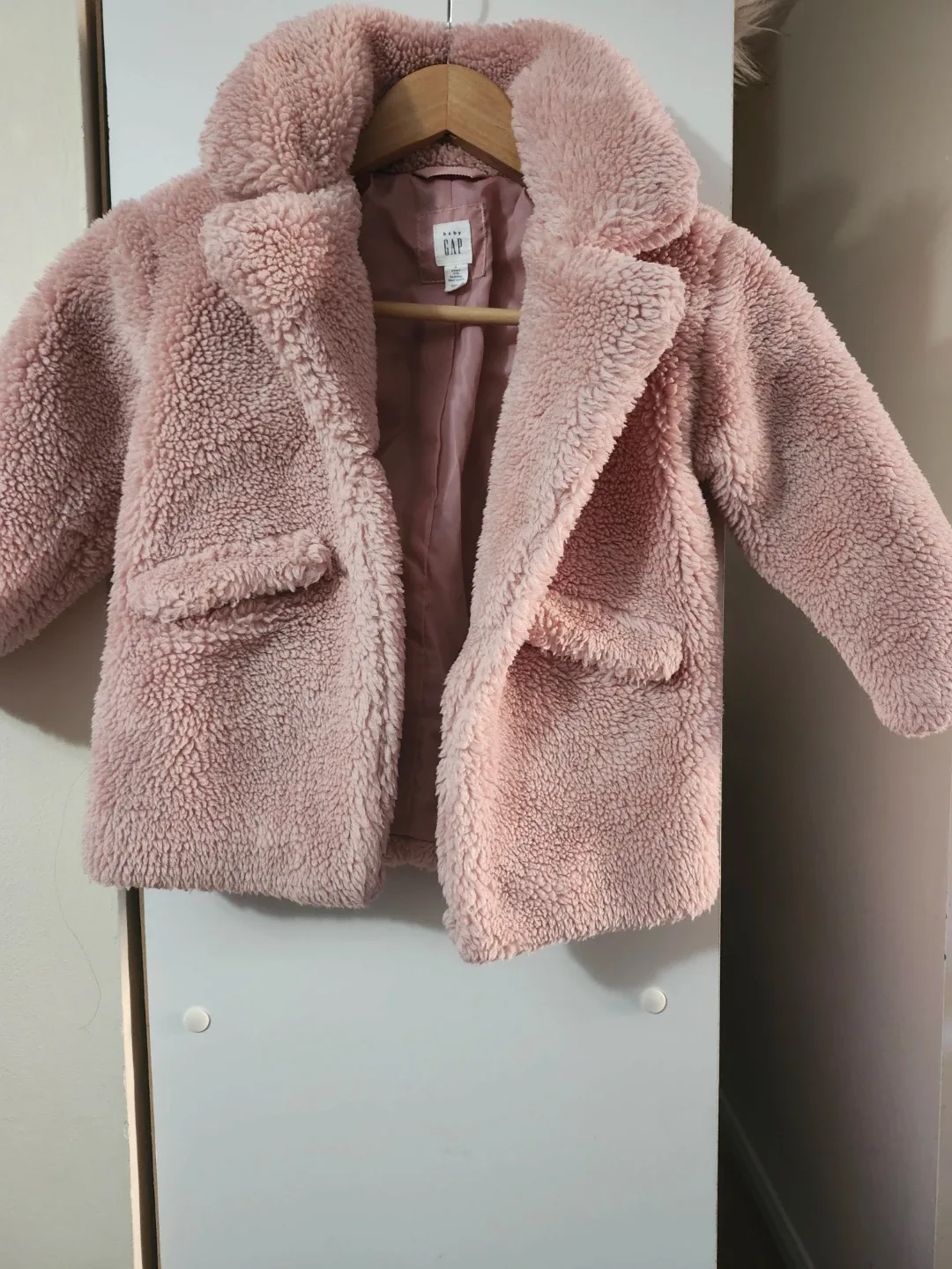 Baby Gap Pink Teddy Coat - Size 3 Years image indicator(2)