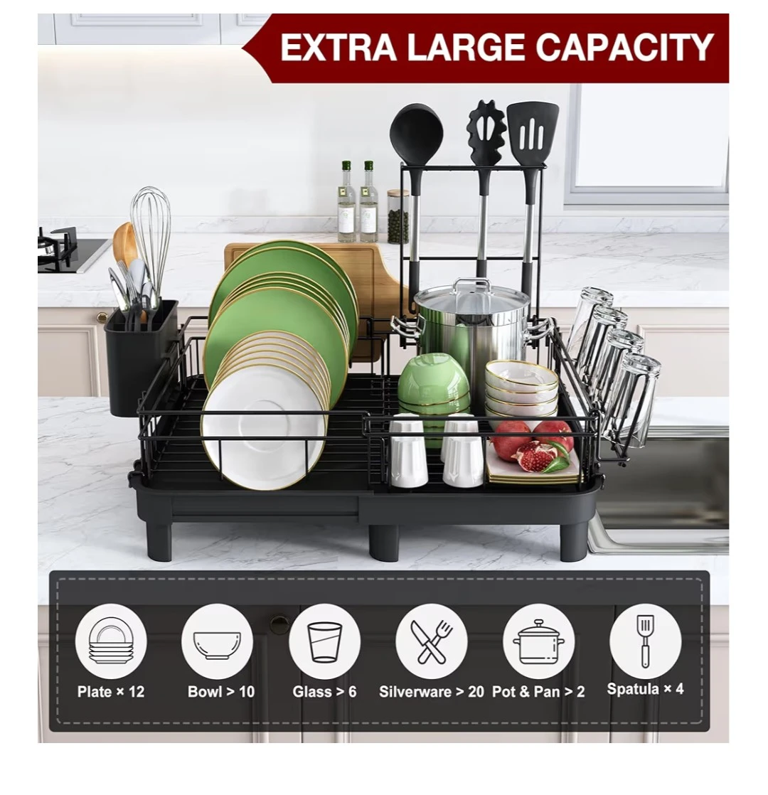 Adjustable Expandable Dish Drying Rack - photo 2