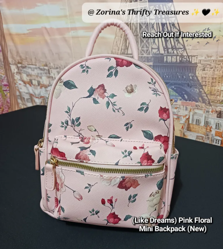💓 Like Dreams Pink Floral Mini Backpack