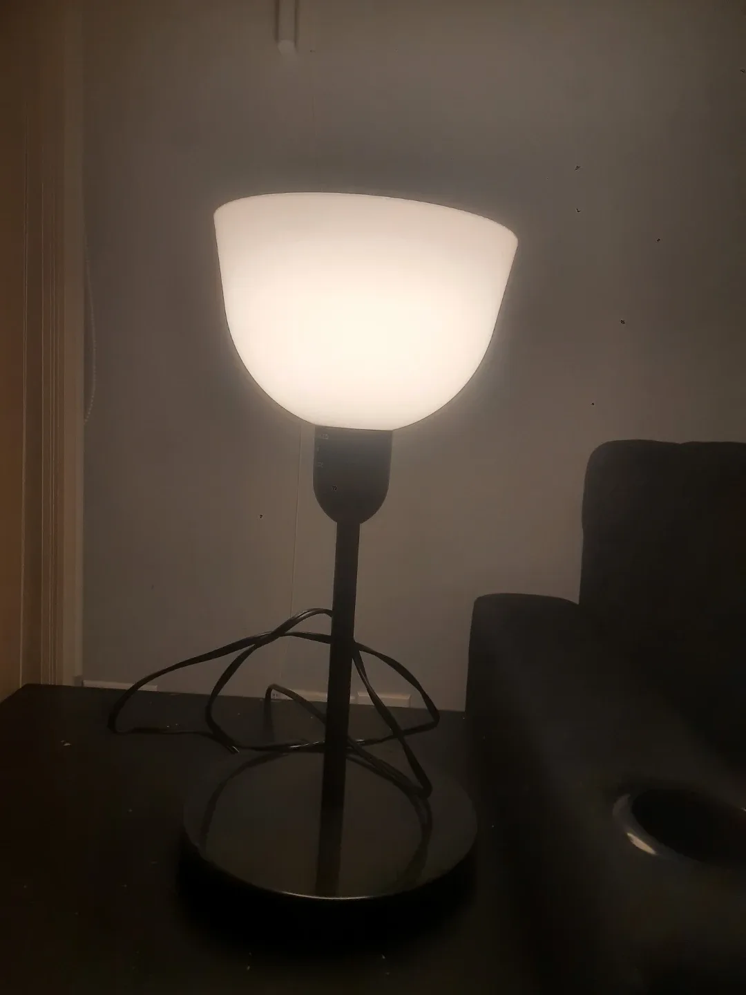 White Bowl Table Lamp