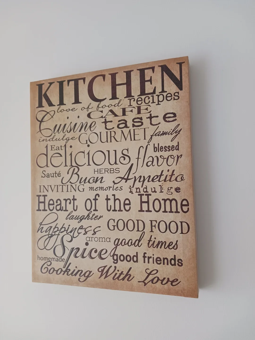 Kitchen Themed Wall Art – Rustic Word Art Canvas image indicator(2)