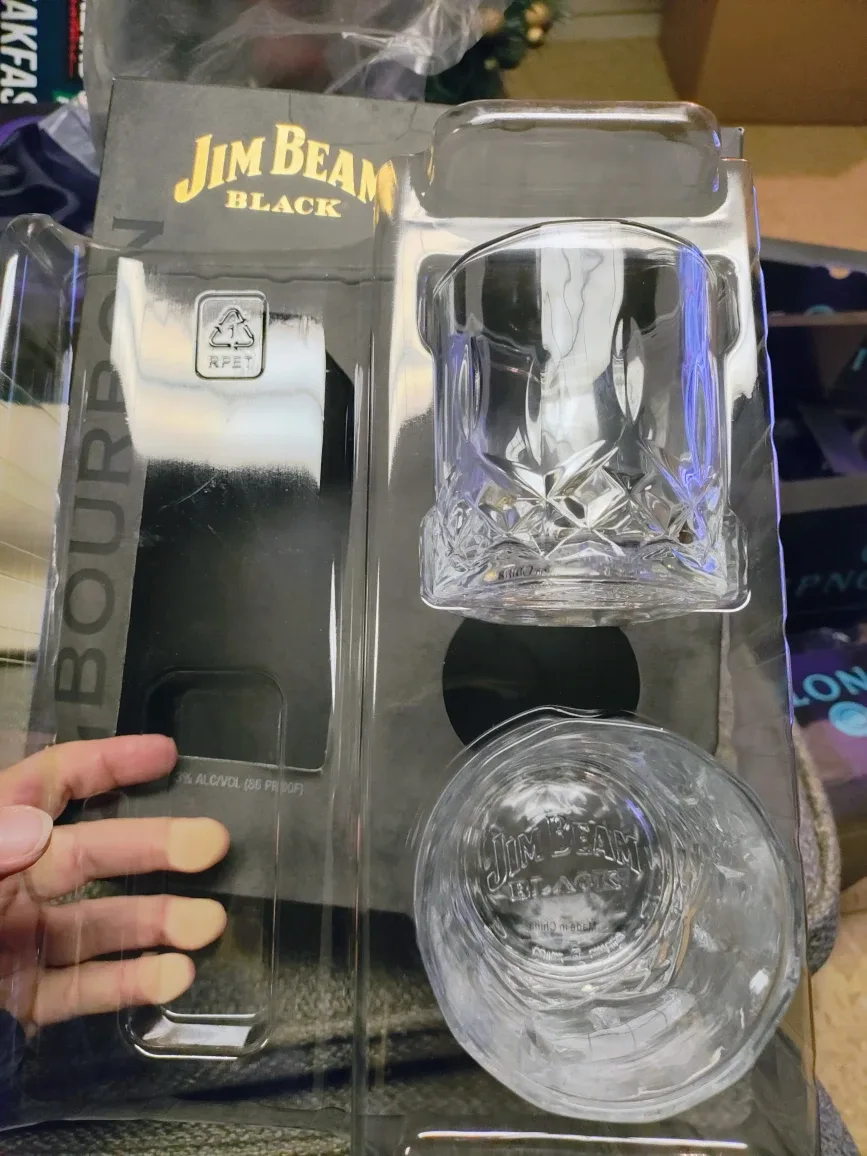New Jim Beam Black Lowball Rock Glasses (10 glasses total) image indicator(2)