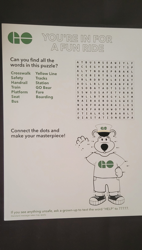 GO Transit Activity Sheet