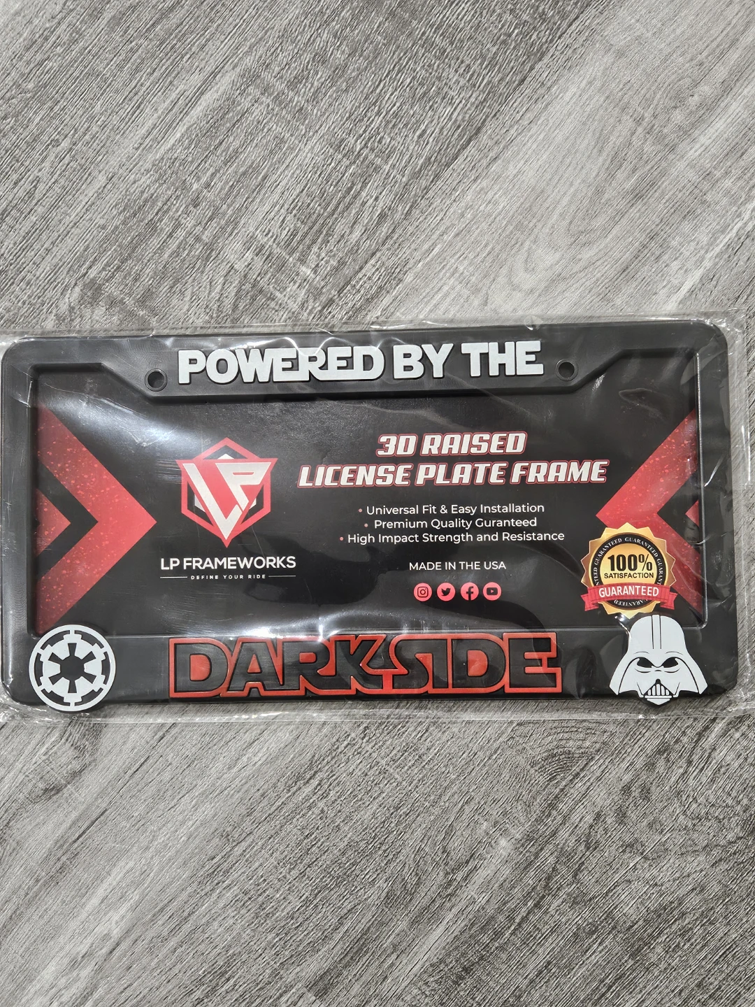 Star Wars Darkside License Plate Frame