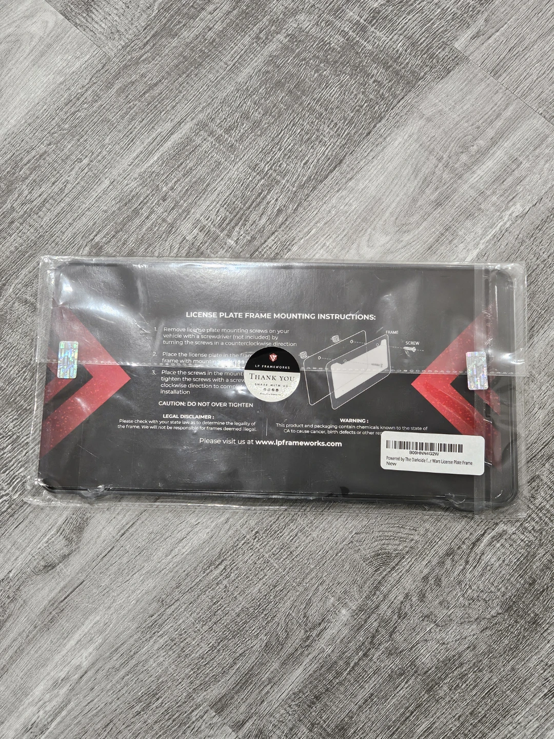 Star Wars Darkside License Plate Frame - photo 2