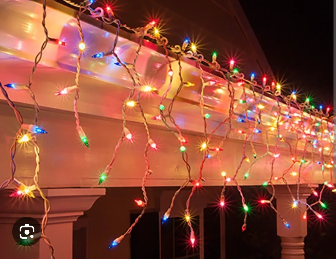 Multi-Color Icicle Christmas Lights