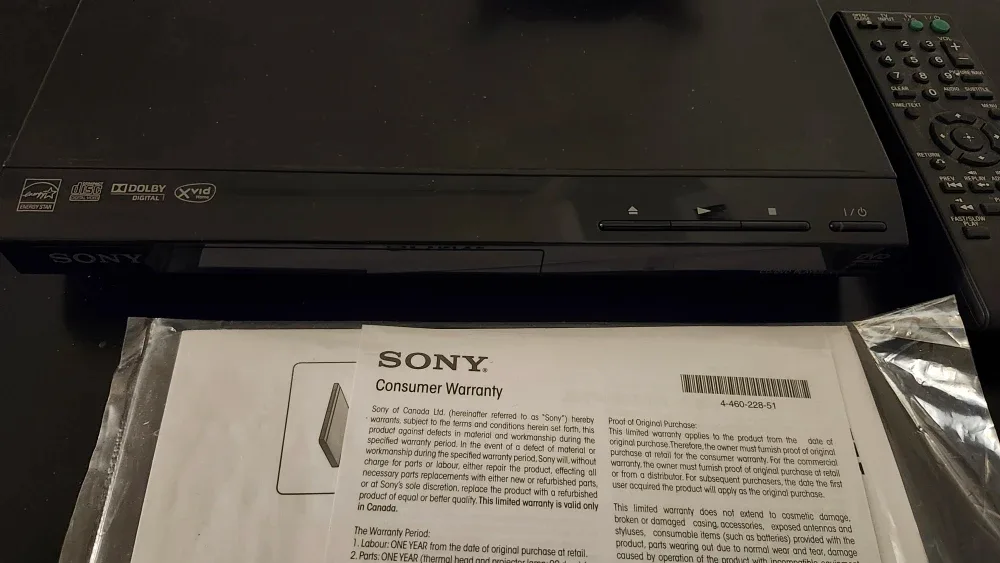 Sony DVD Player w/ Remote image indicator(2)