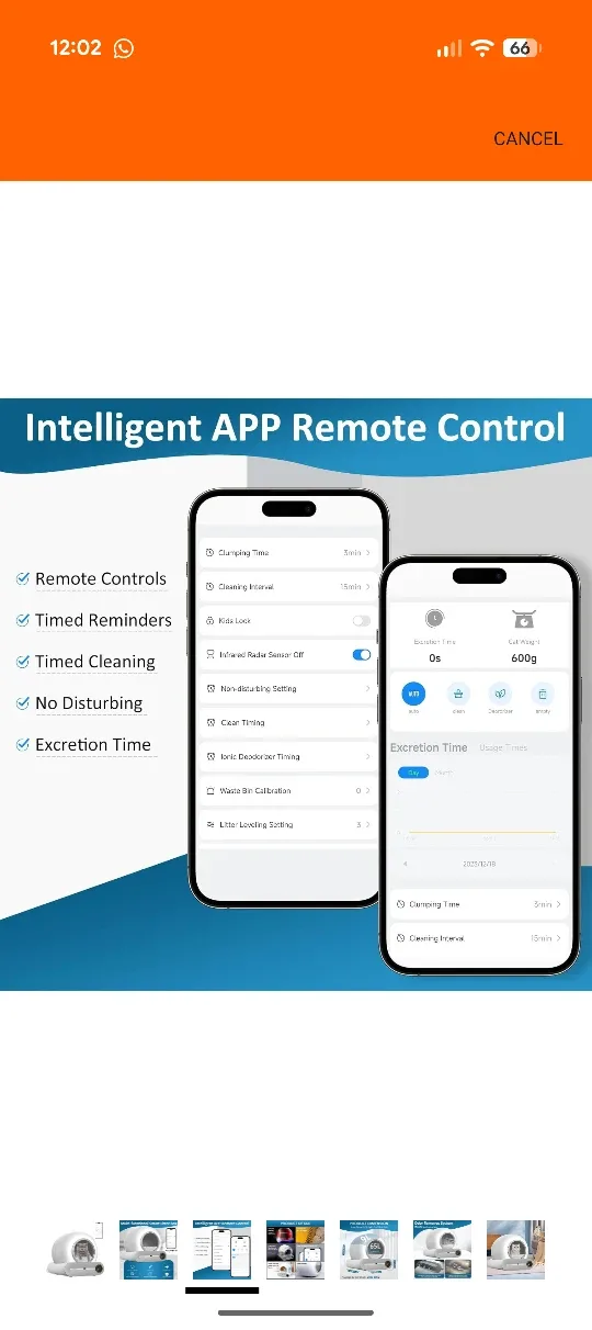 Multi-functional Smart Litter Box - Automatic Cleaning image indicator(2)