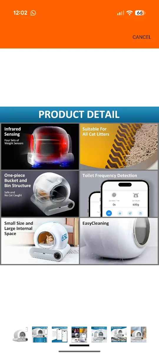 Multi-functional Smart Litter Box - Automatic Cleaning image indicator(3)