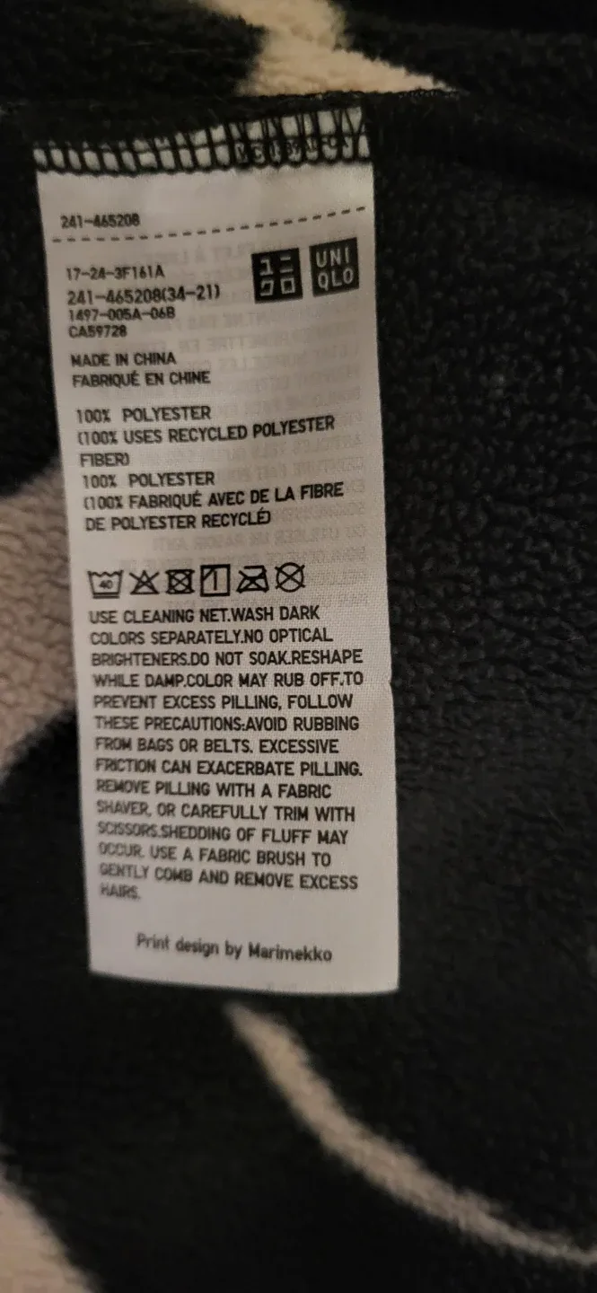 Uniqlo x Marimekko Fleece Jacket XS image indicator(3)