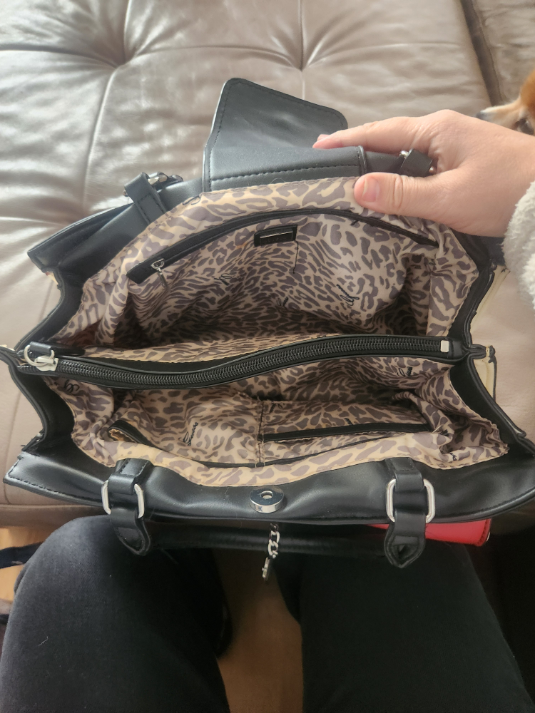 Guess Black/Red Satchel Handbag - photo 3