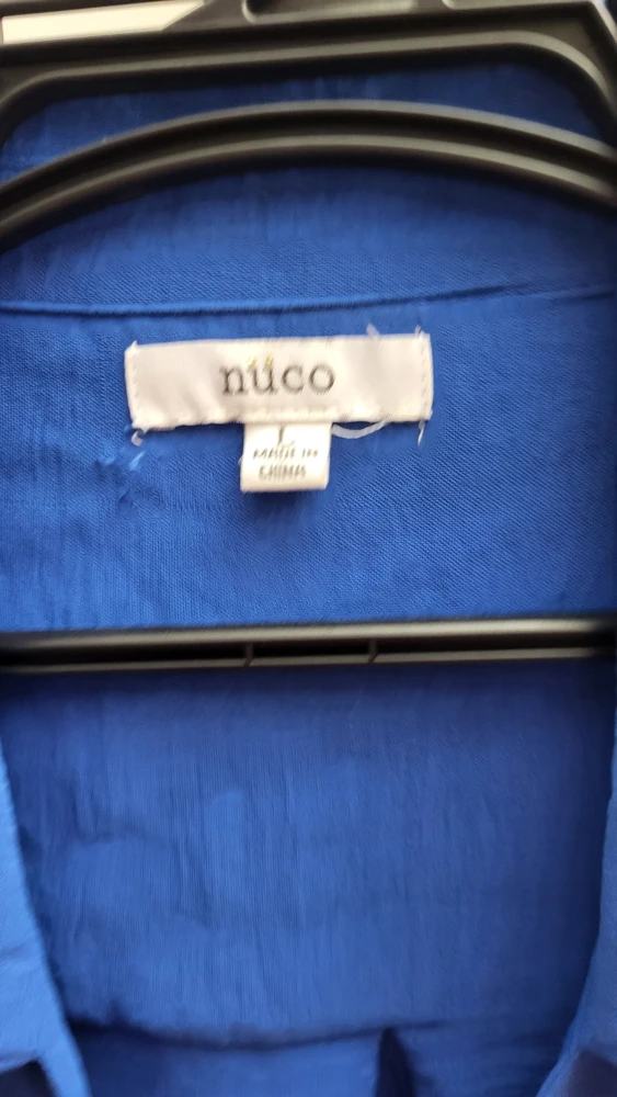 Nuco Blue Sequin Pocket Blouse - Size L - photo 5