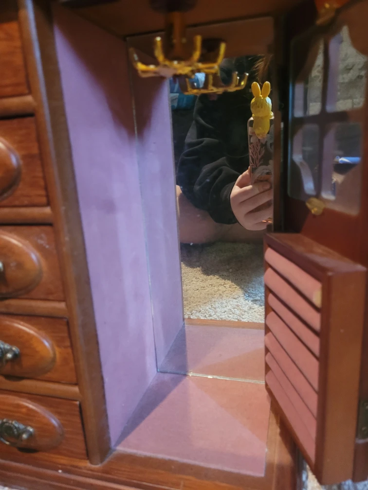 Wooden Jewelry Box with Mirror - photo 4