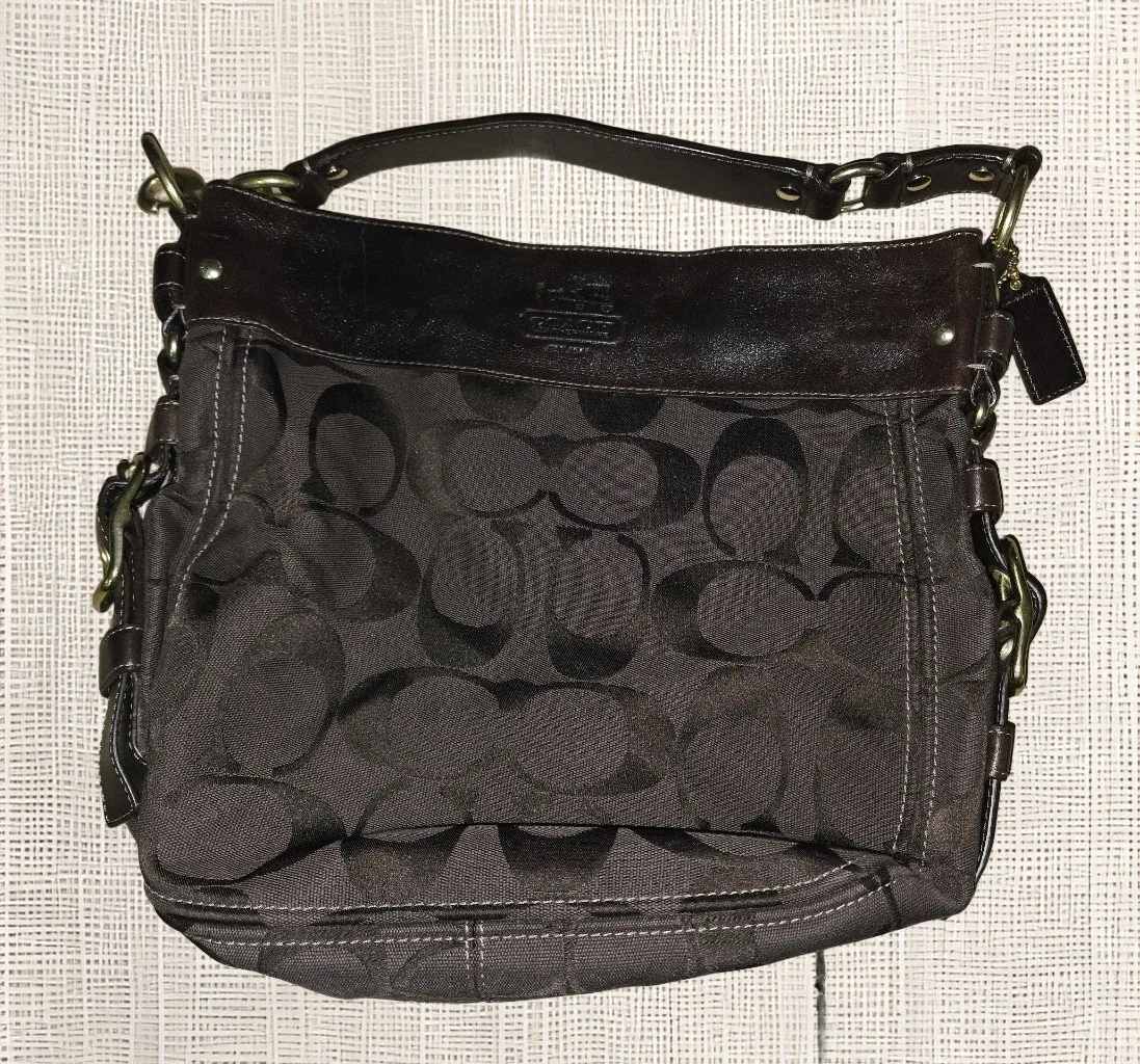 Coach Ergo Signature Hobo Brown 12674