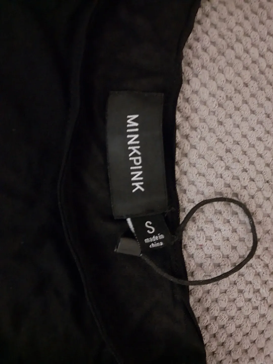 MINKPINK Black Velvet Mini Dress - Size S image indicator(2)