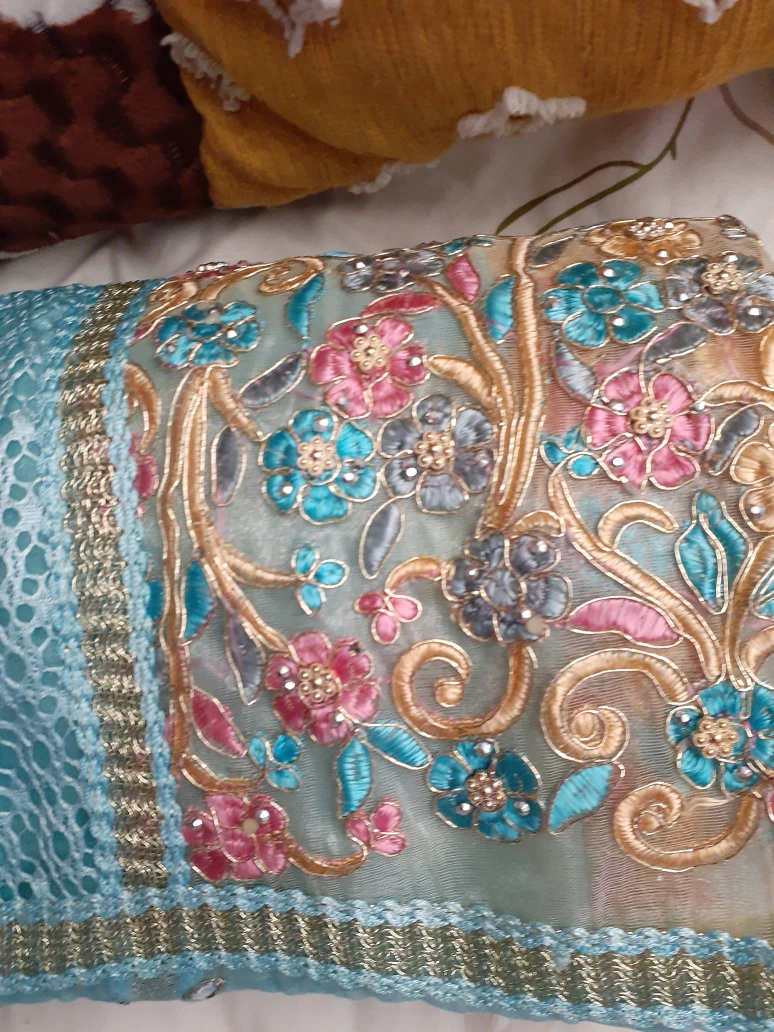 Embroidered Salwar Kameez - Turquoise - photo 2