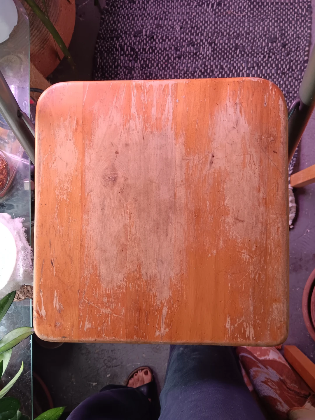 Wooden Bar  Stool with Metal Frame - photo 2