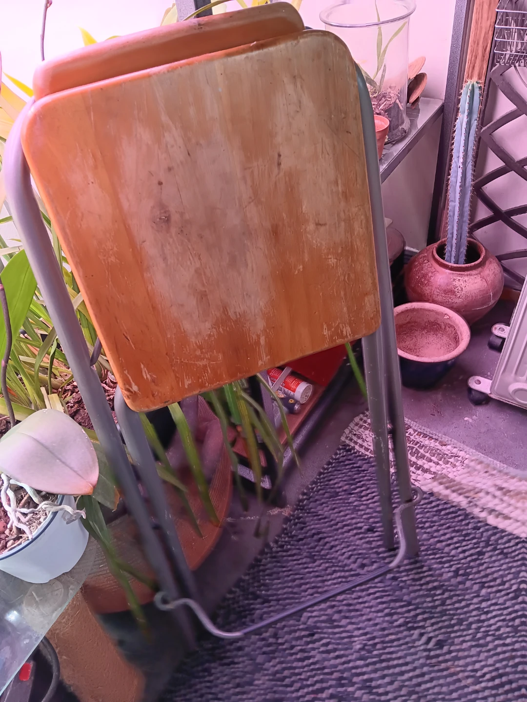 Wooden Bar  Stool with Metal Frame - photo 5