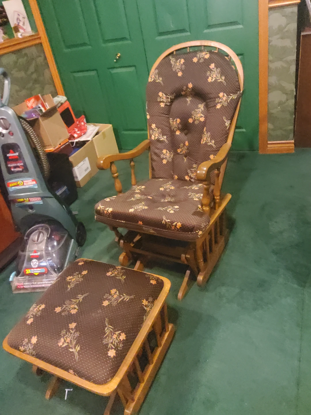 Glider Rocking Chair with Ottoman