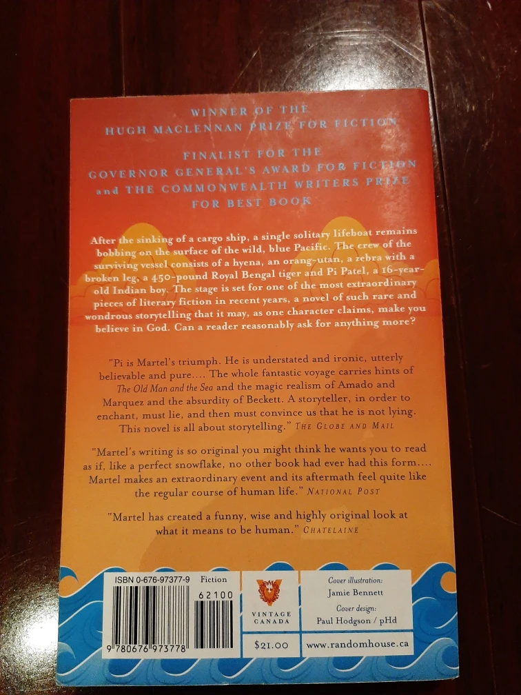 New Life of Pi Book by Yann Martel - photo 2